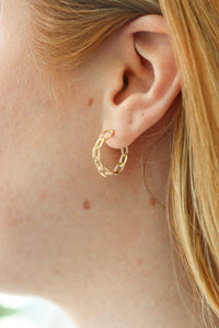 gold hoop earring
