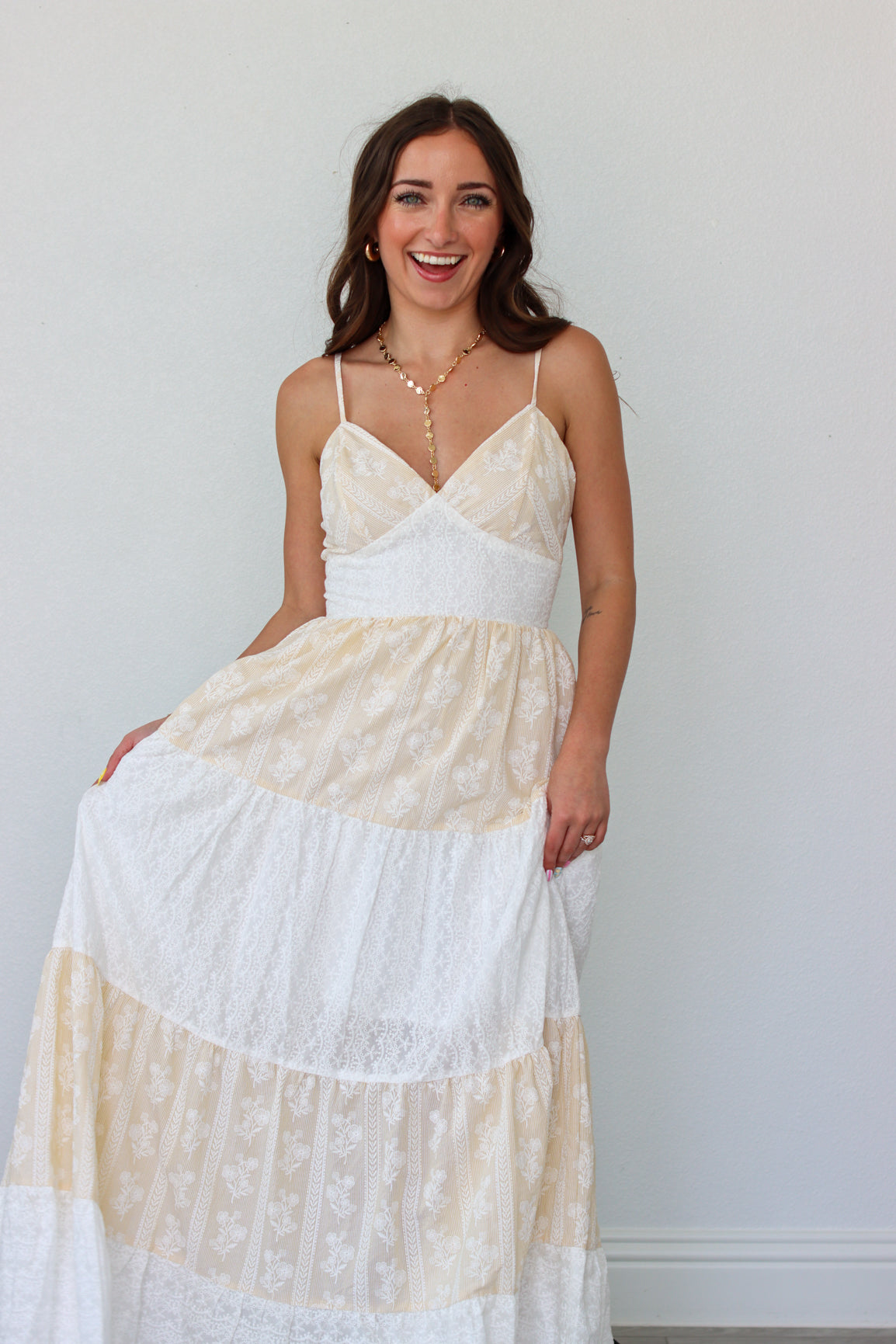 Juliet’s Garden Maxi Dress Large / White