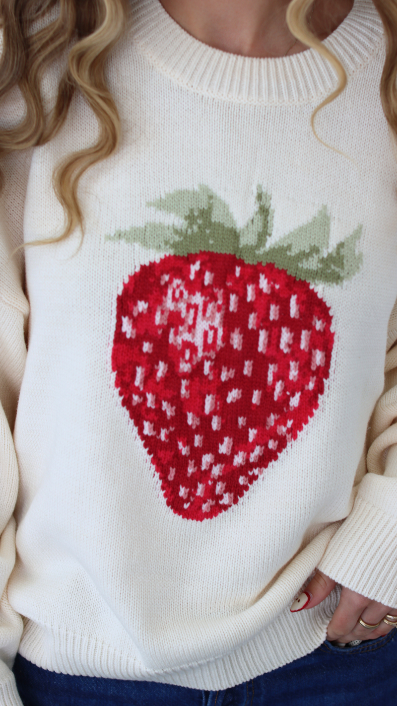 Countryside Strawberry Sweater – Lash Next Door