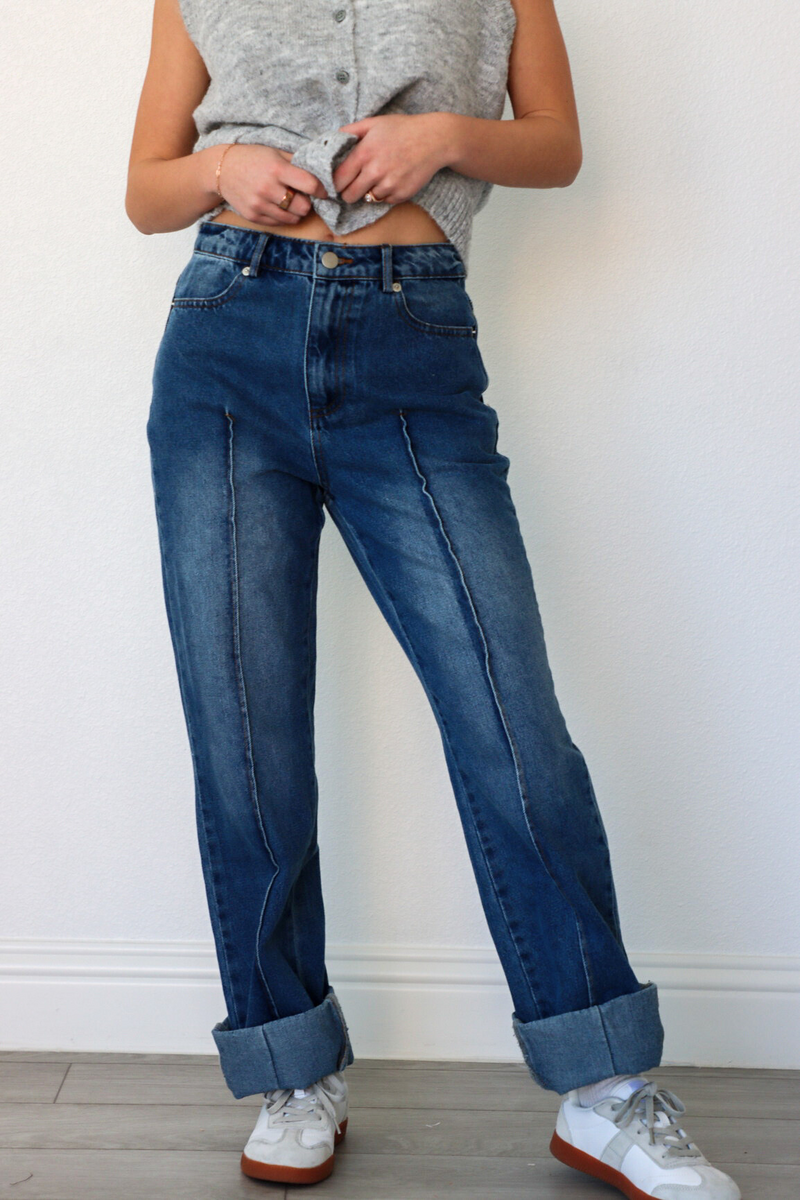 girl wearing denim jeans