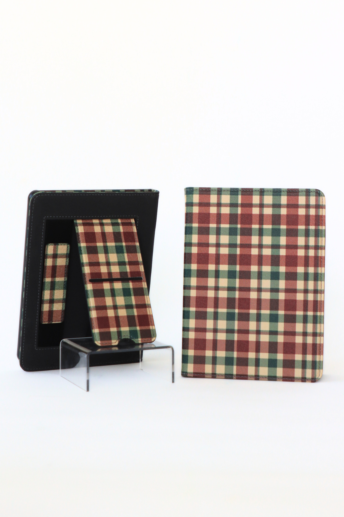 plaid tidings kindle case