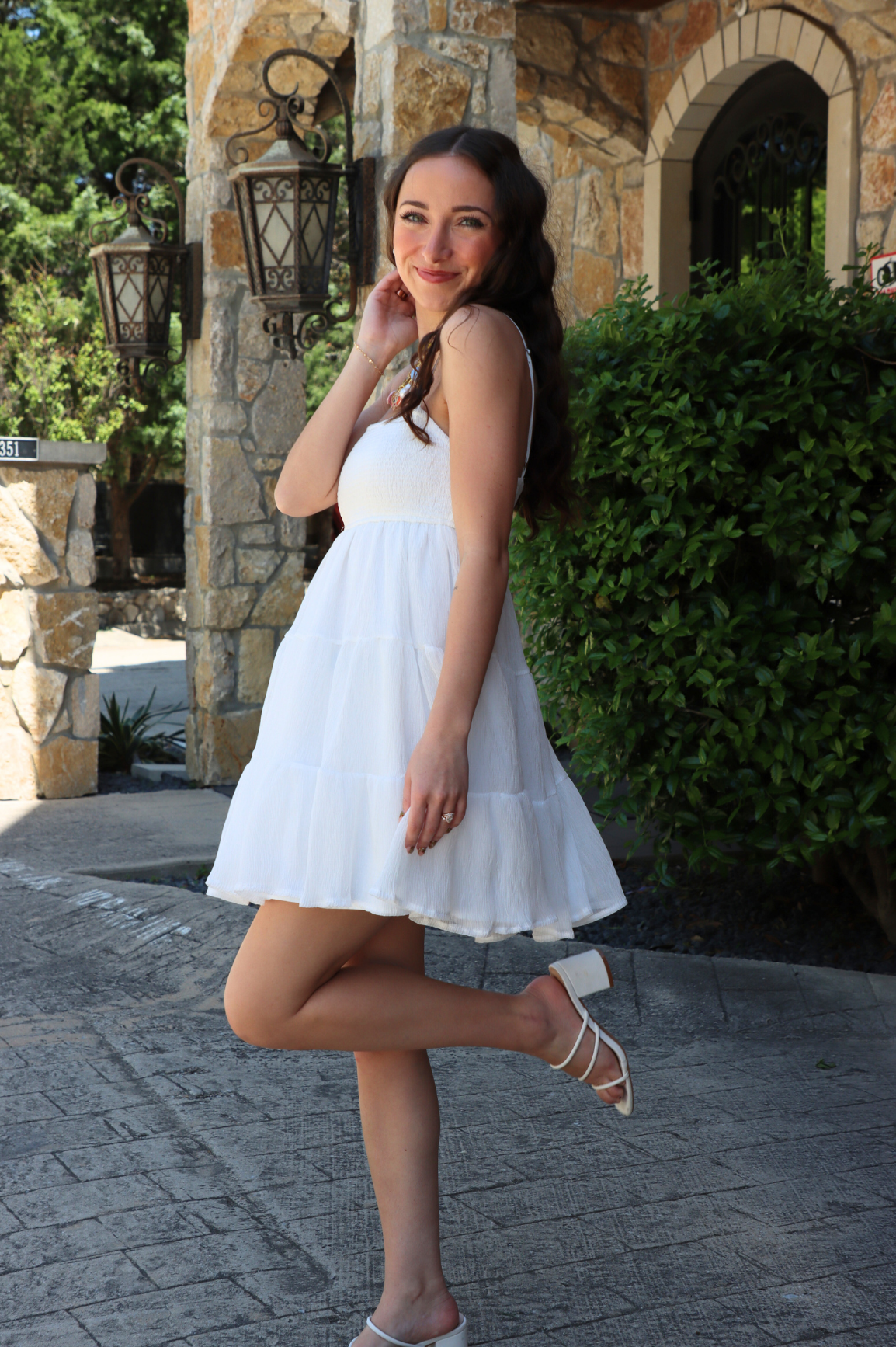 white dress with shoes Little White Dress Small / White