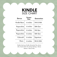 kindle size chart