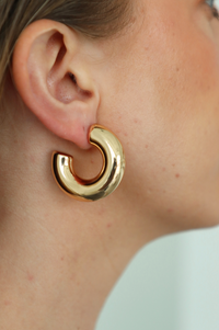 gold hoop earring set of 3