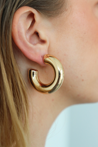 gold hoop earring set of 3