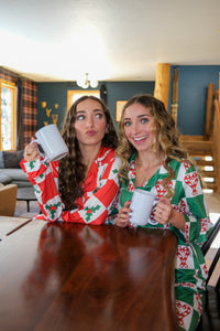girls wearing holiday pajamas 