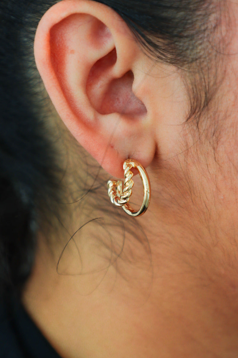 gold hoop earrings