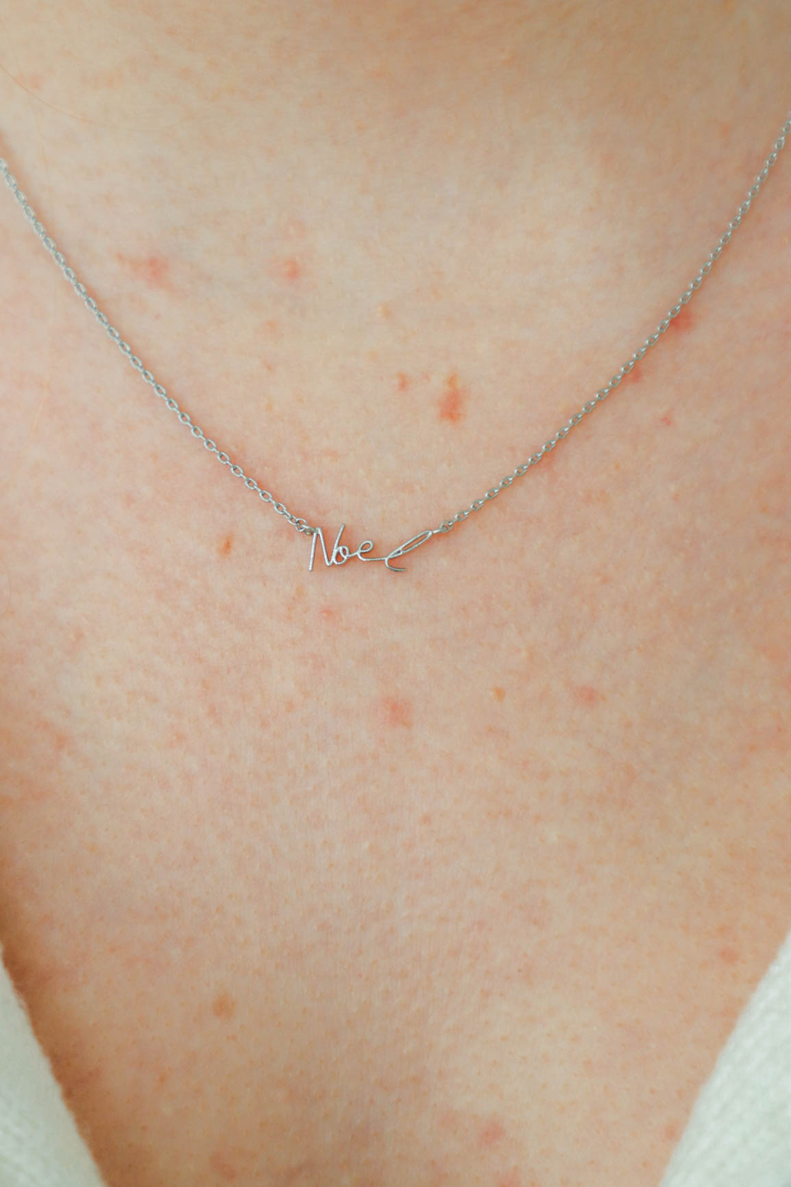 silver noel necklace