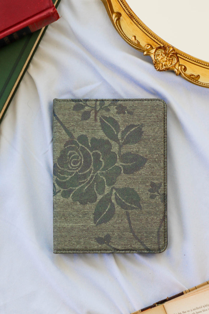 green floral kindle case