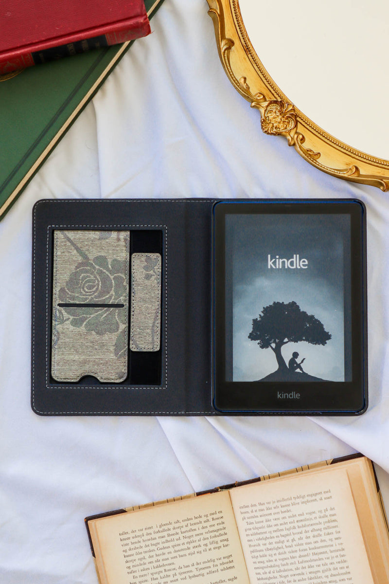 green floral kindle case