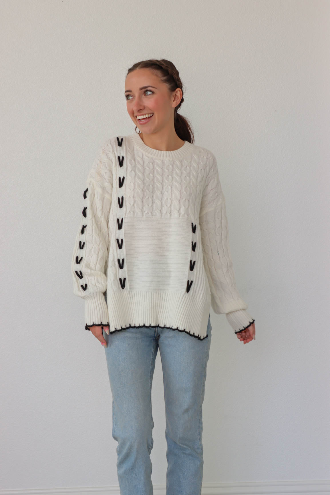 White hotsell cable jumper