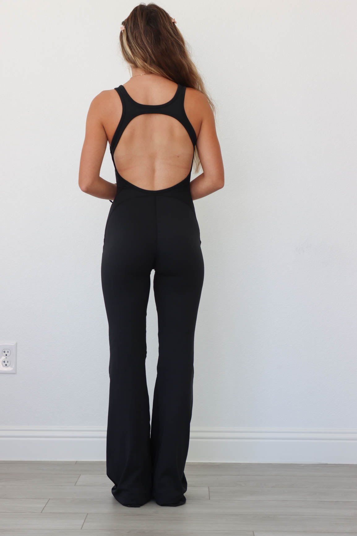 Black sales athletic jumpsuit