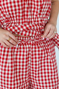 Close up of adjustable shorts 