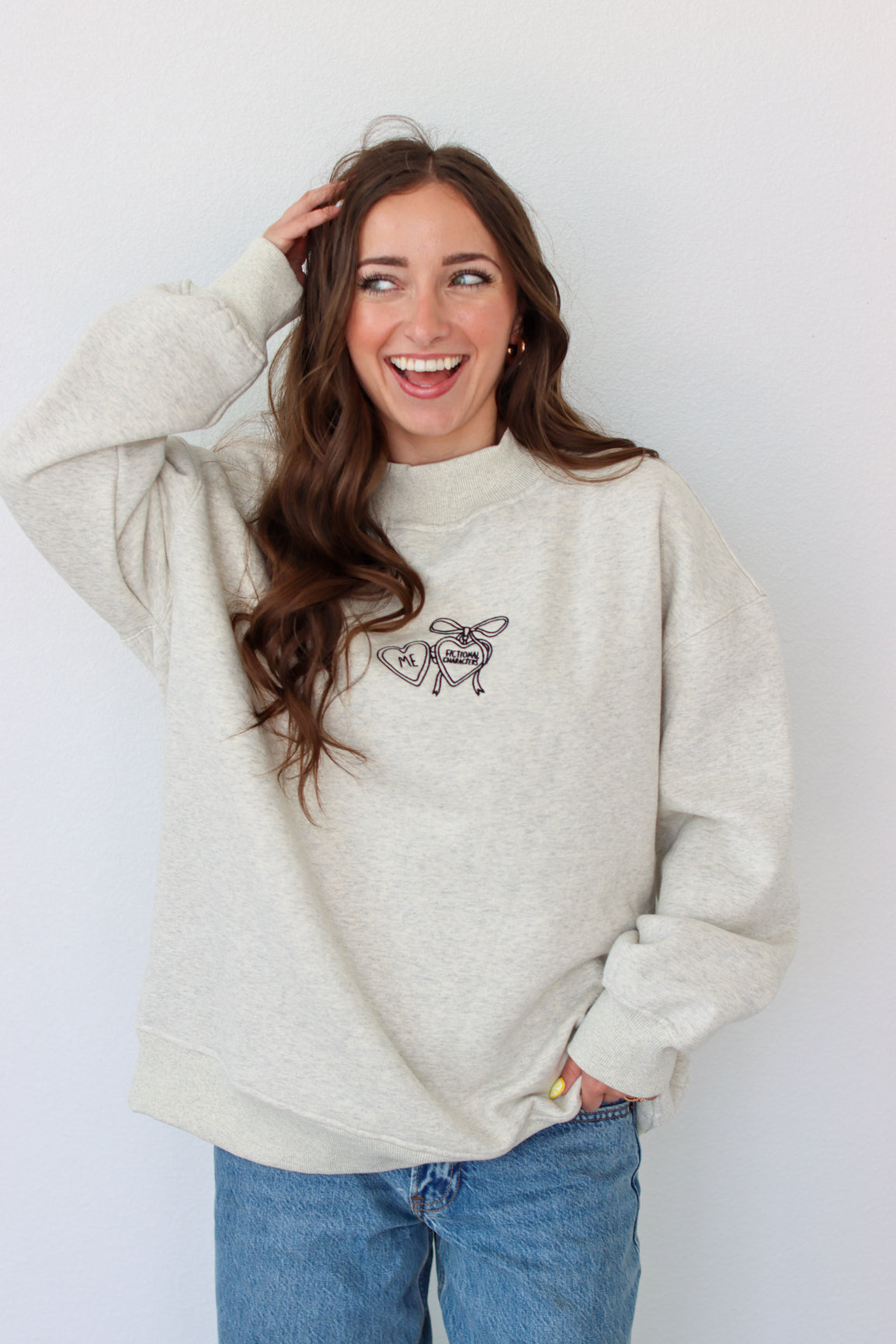 Me + Fictional Characters Crewneck – Lash Next Door