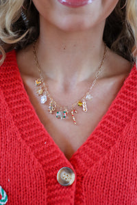 holiday charm necklace