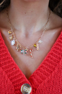 holiday charm necklace