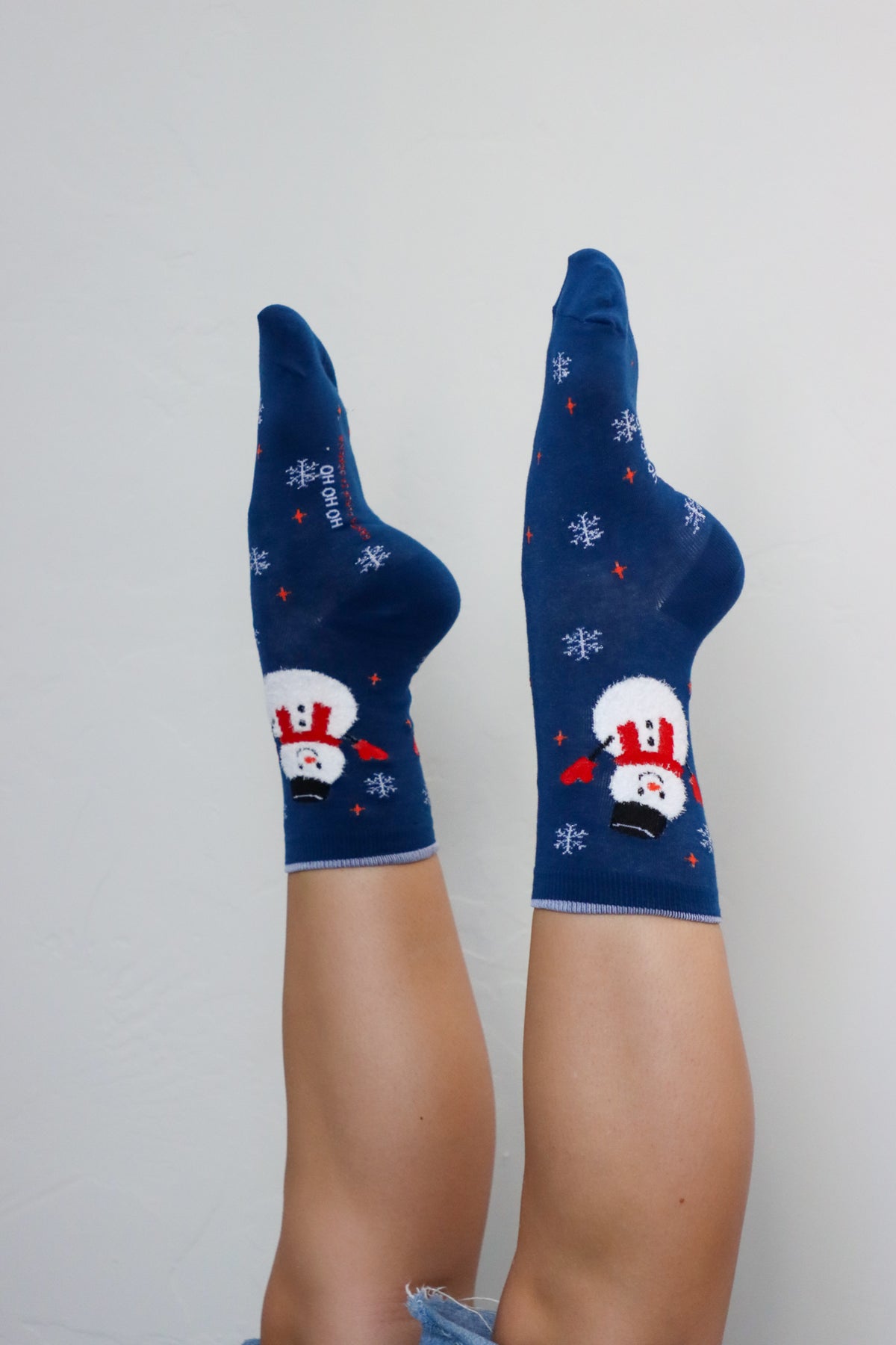 blue christmas socks