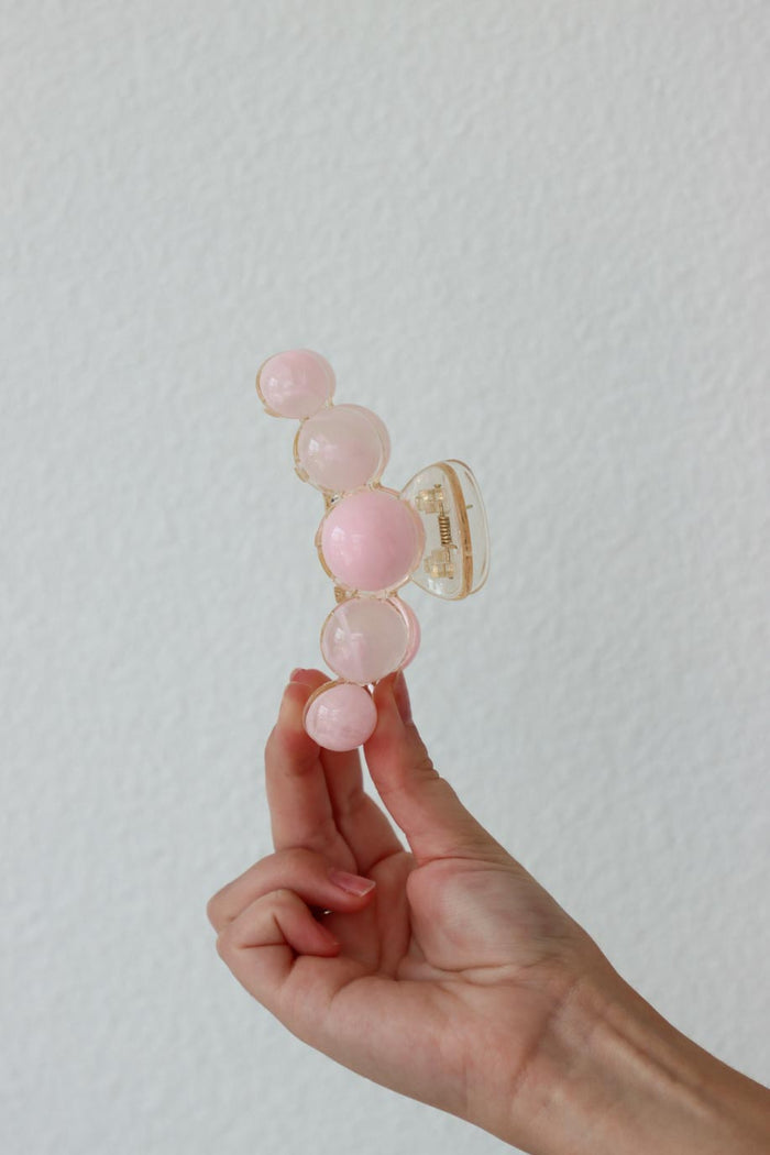 pink pearl hair clip