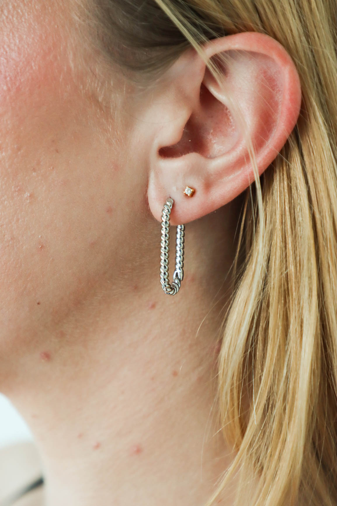 silver hoop earrings