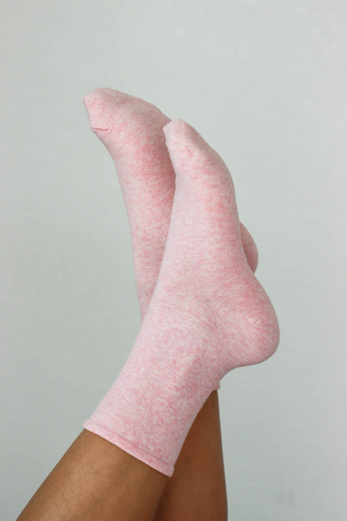 pink crew socks