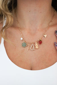 holiday charm necklace