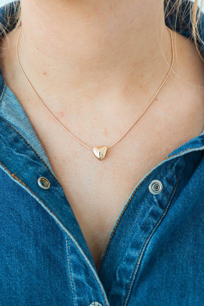 gold heart necklace