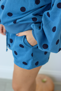 Close up of pockets on shorts 