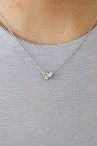 silver bee necklace