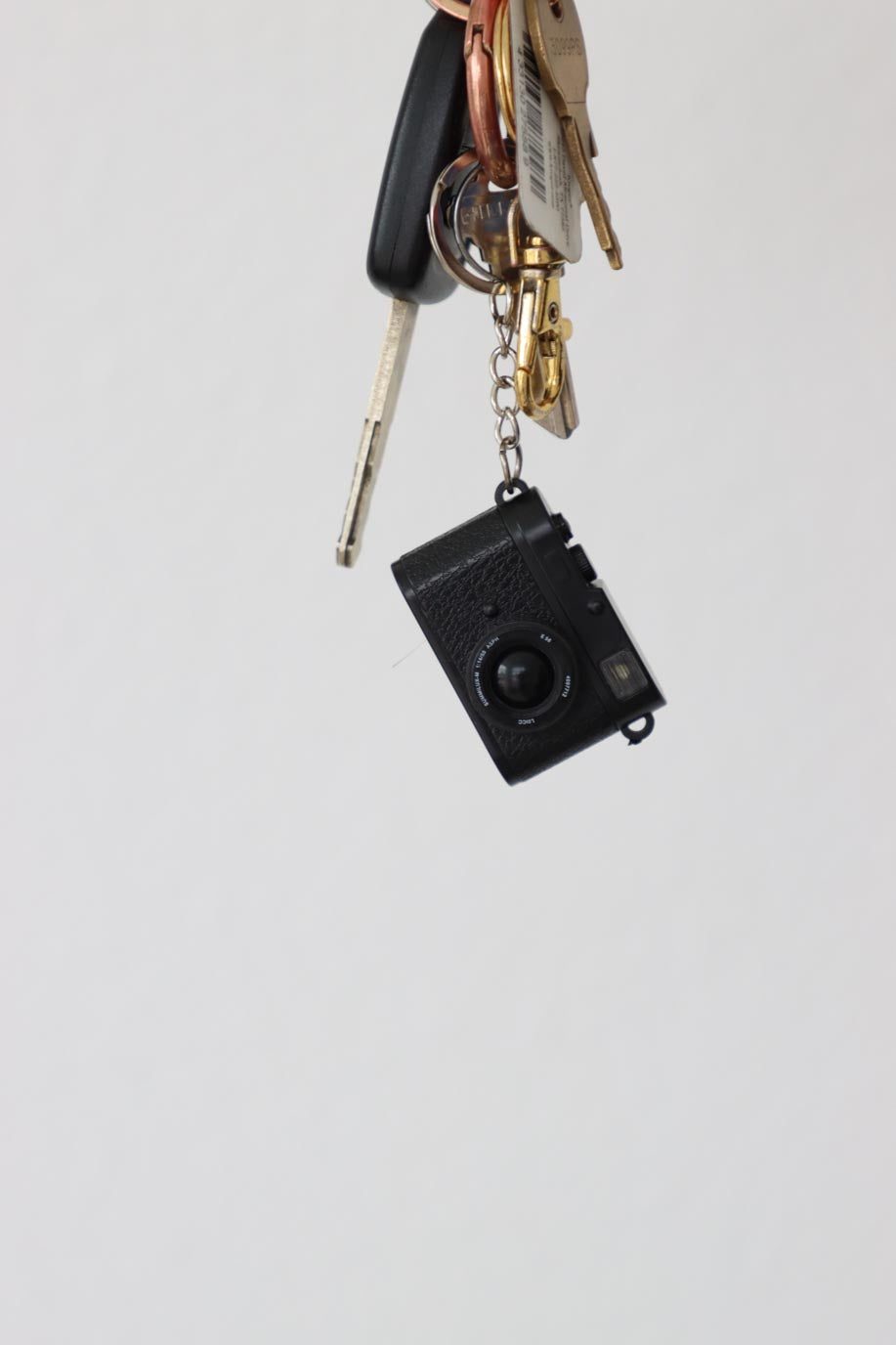 black camera keychain