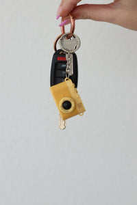 yellow camera keychain