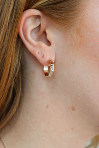 gold hoop earring set