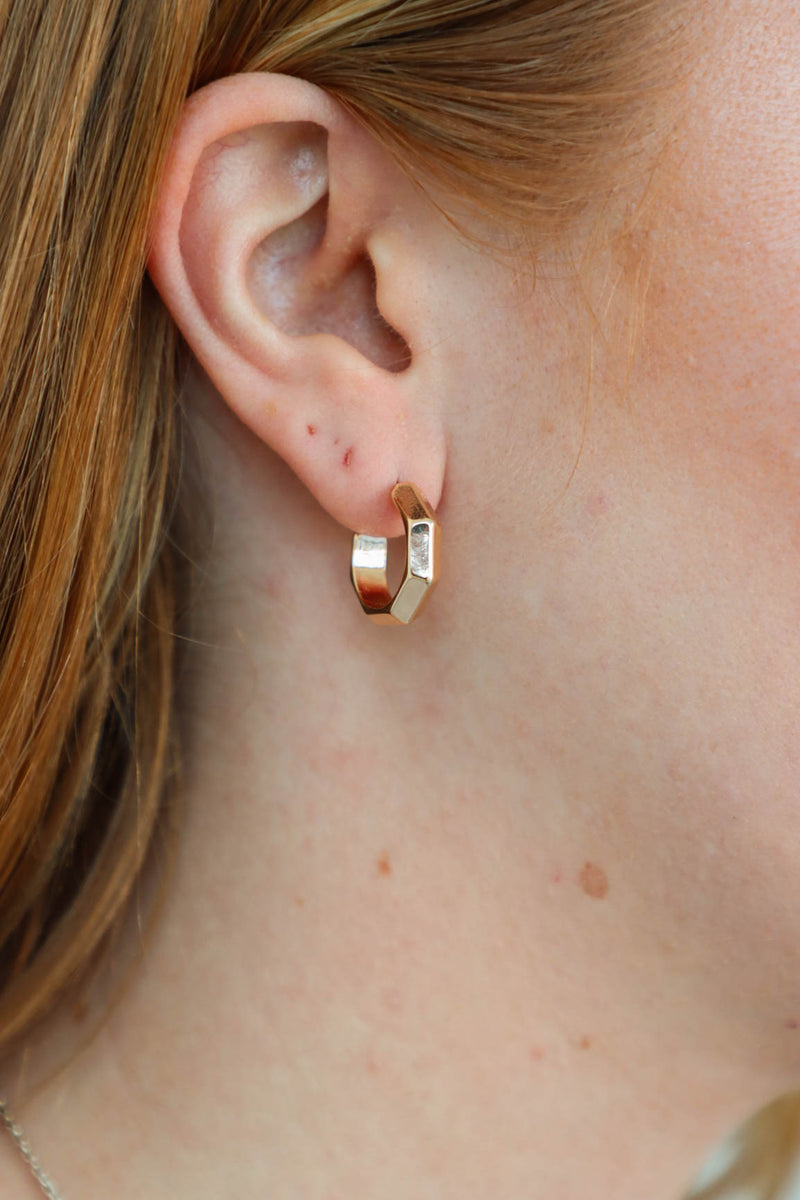 gold hoop earring set