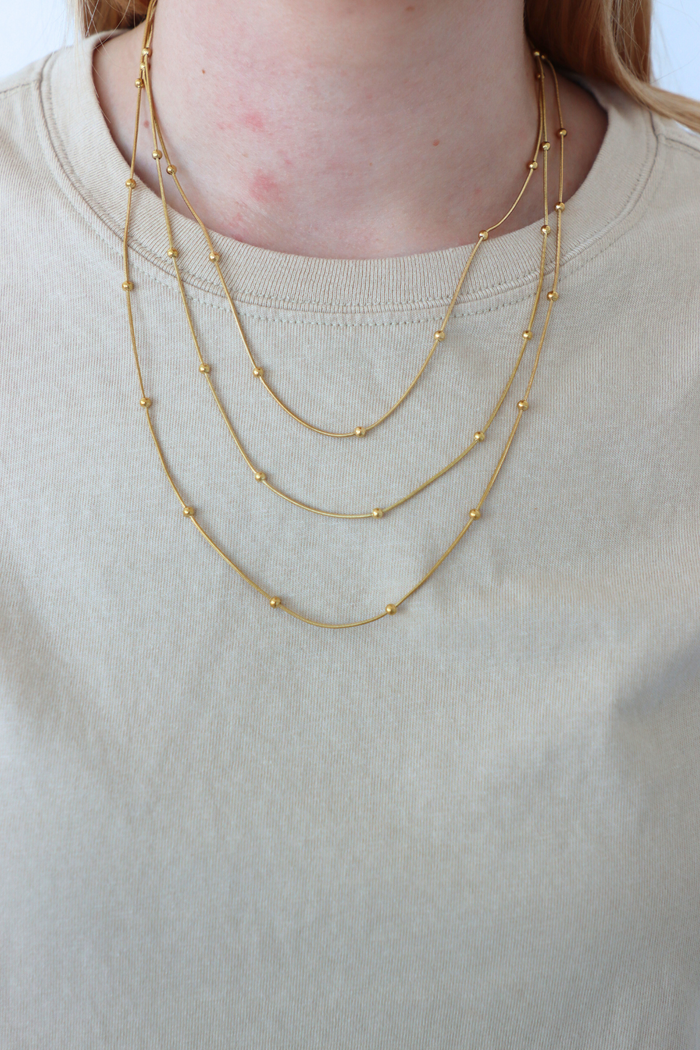 layered gold necklace