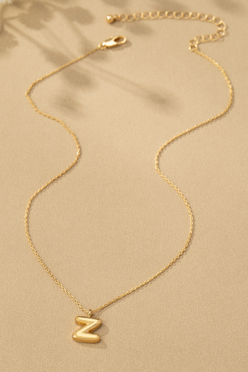 Z letter gold necklace