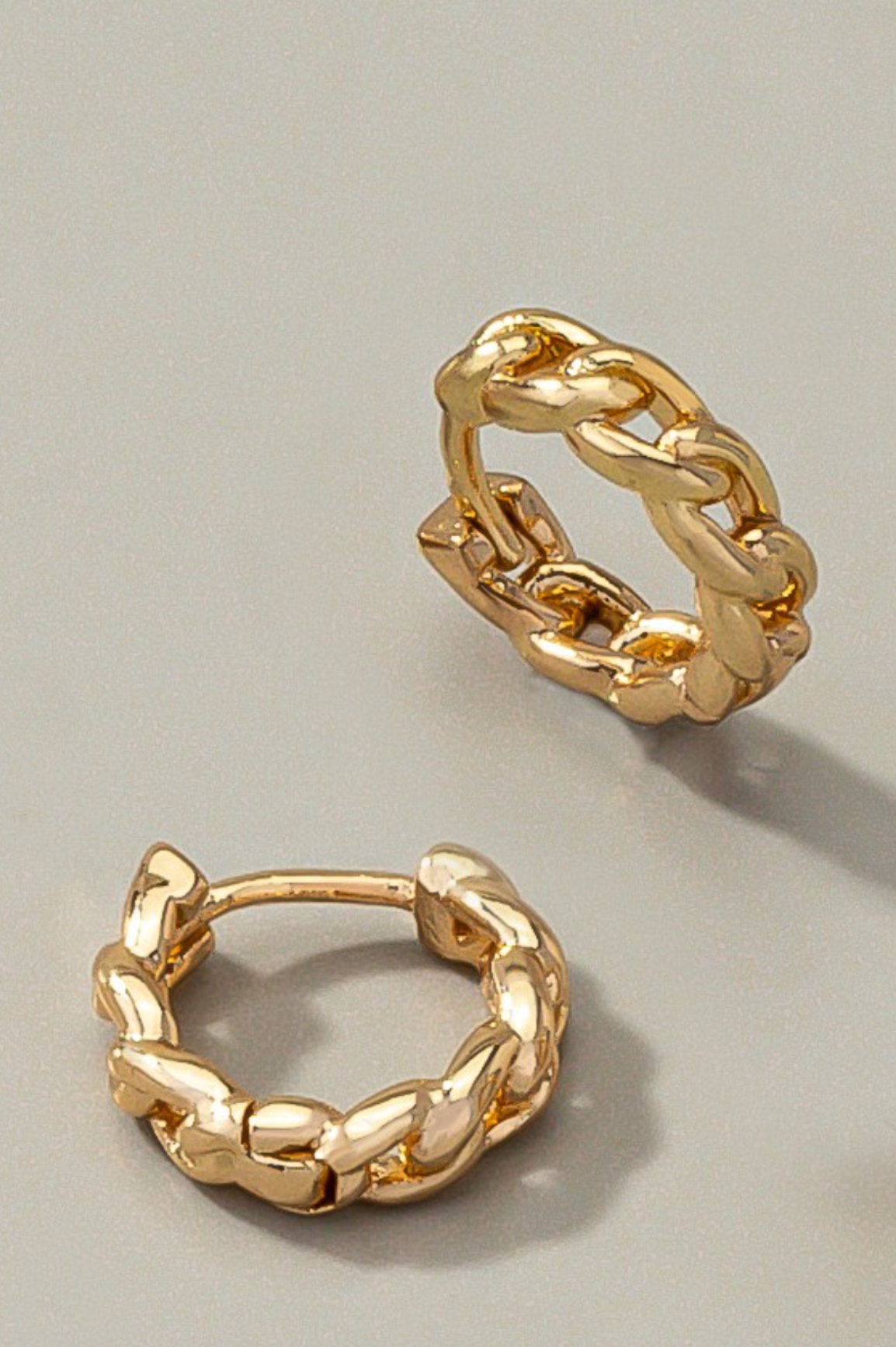 small gold huggie hoop earrings