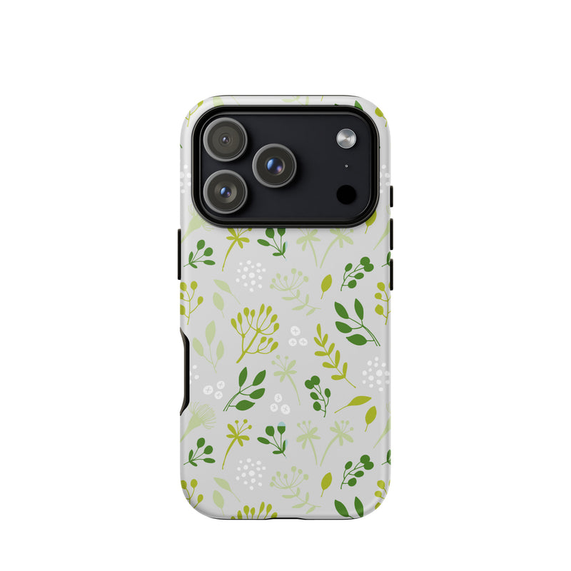 Phone case with floral pattern on a white background