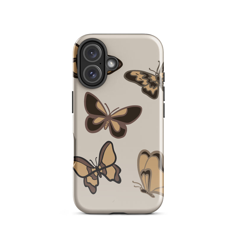 neutral butterfly iphone 16 case