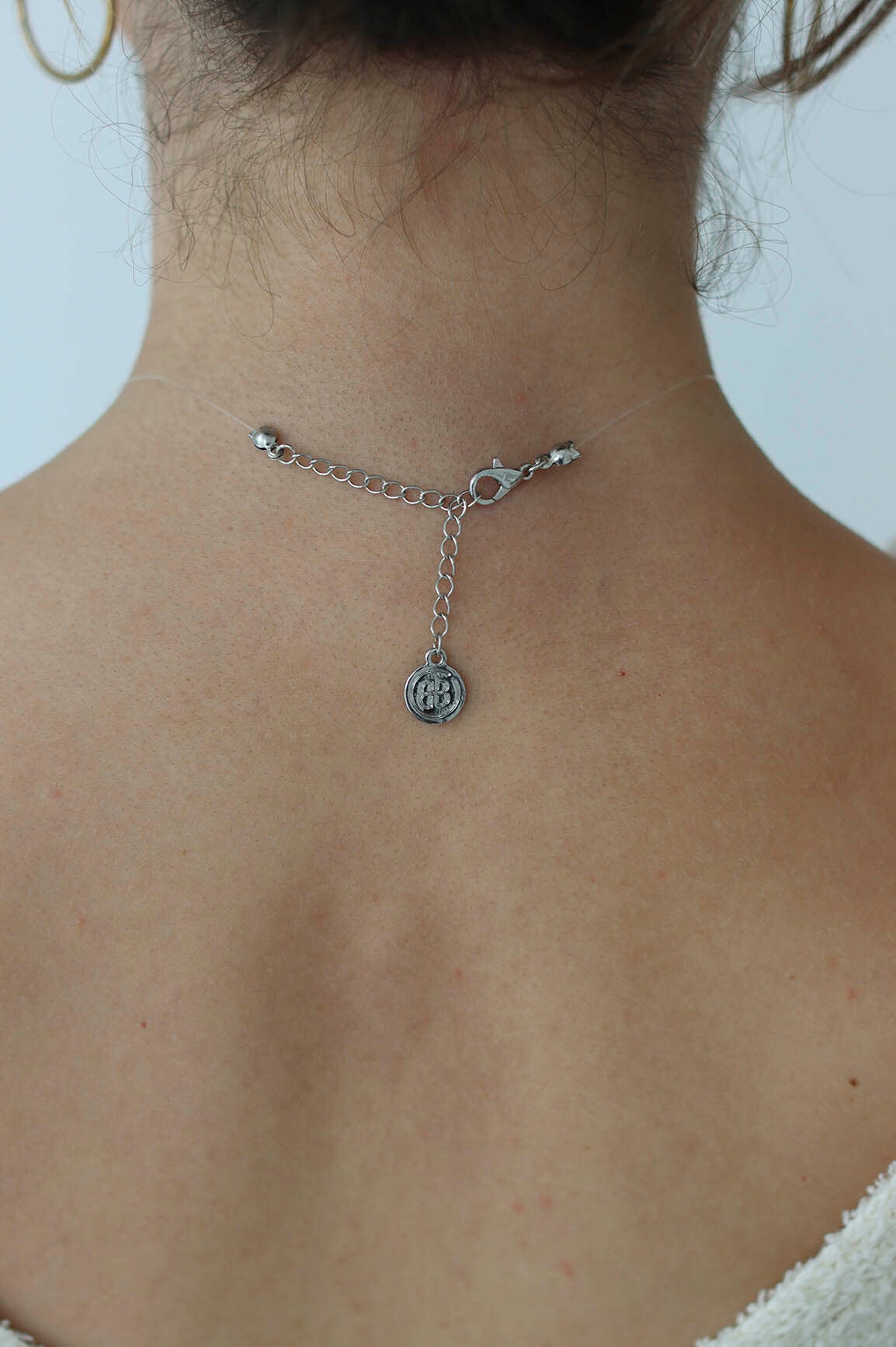 the back clasp of a choker