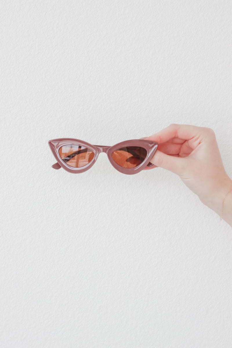 purple cat-eye sunglasses