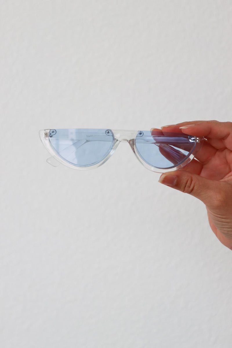 blue acrylic sunglasses