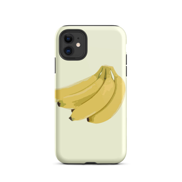 Yellow Iphone case with bananas on it