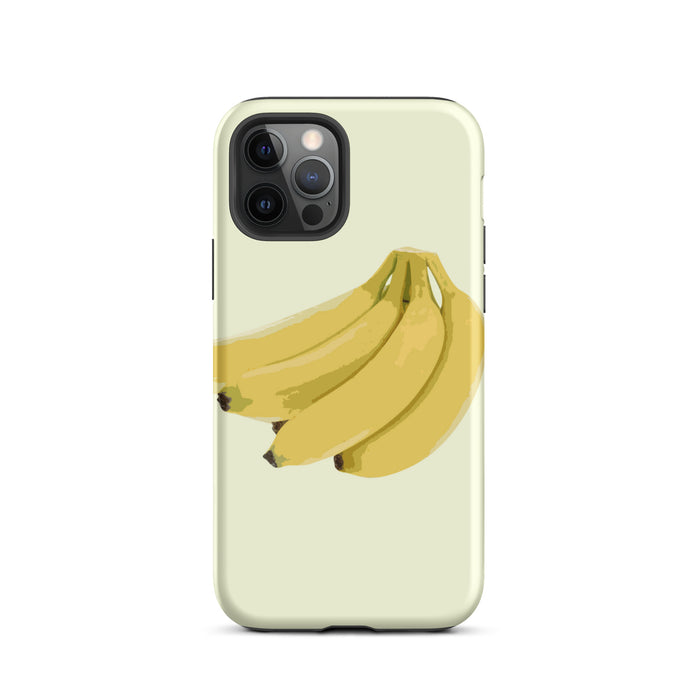 Yellow Iphone case with bananas on it
