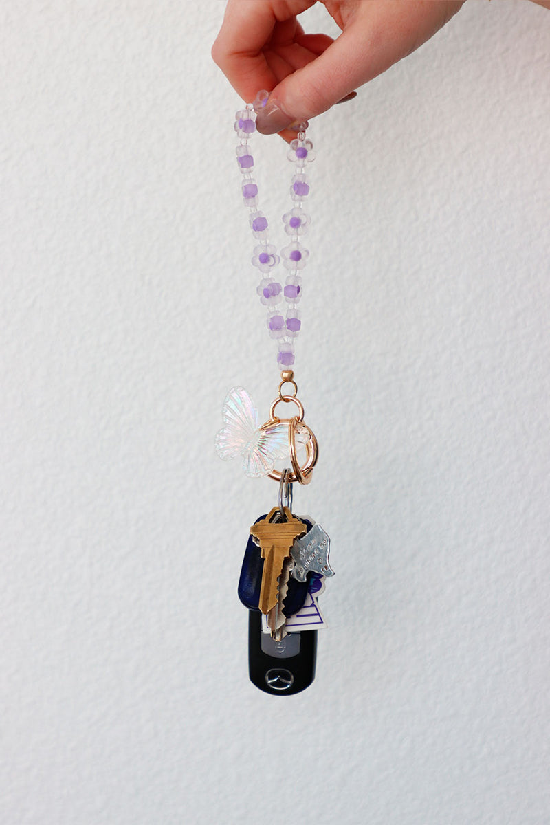 purple butterfly keychain