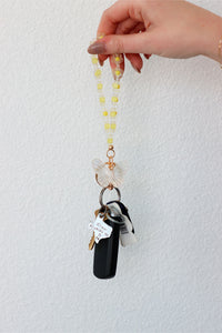 yellow butterfly keychain