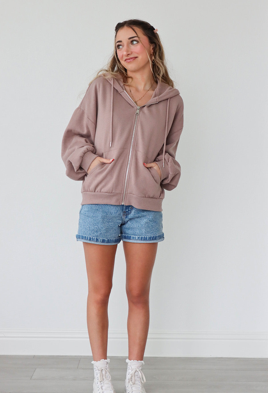 Mauve hoodie hotsell