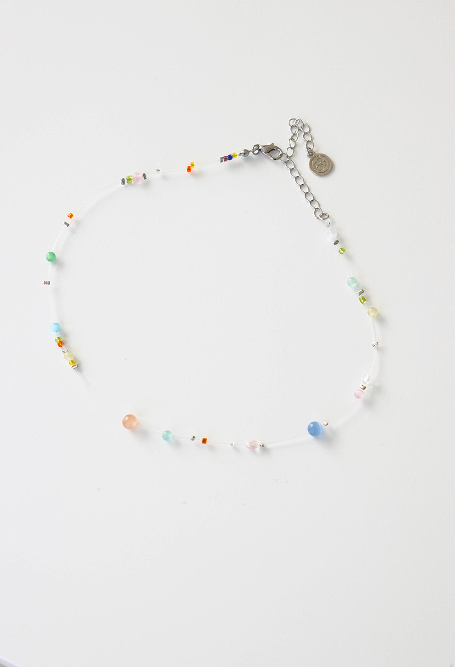 multicolored beaded choker necklace