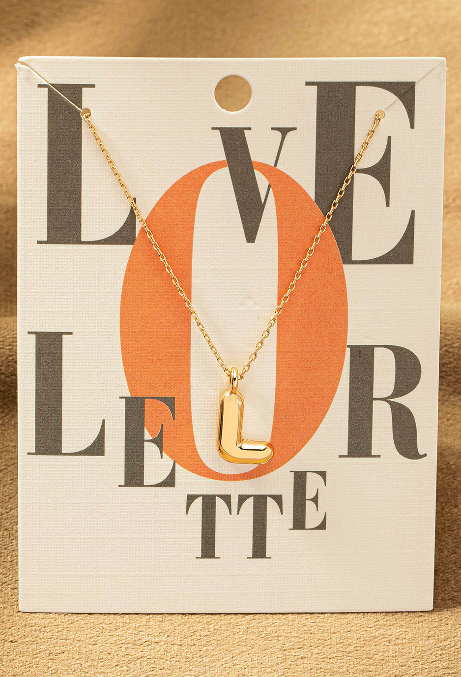 L letter gold necklace