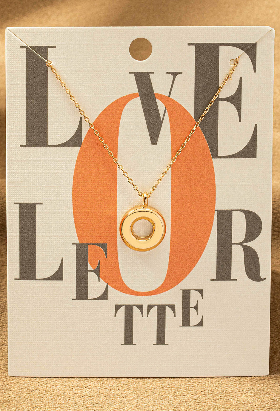 O letter gold necklace