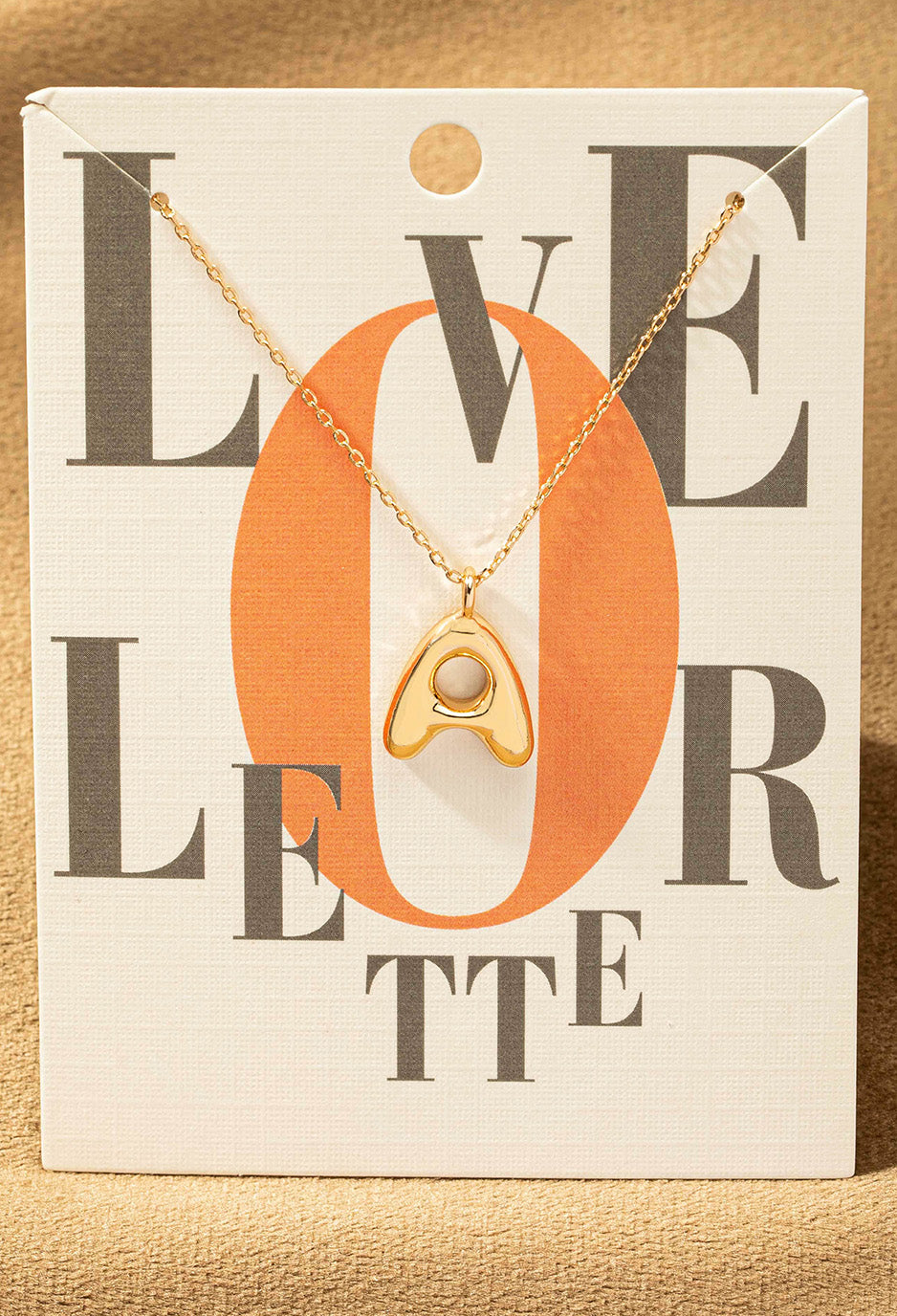 A letter gold necklace