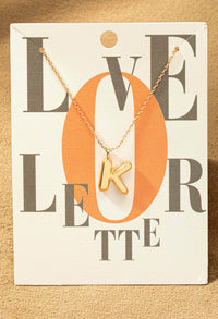 K letter gold necklace